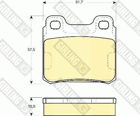 Girling 6109522 - Brake Pad Set, disc brake autospares.lv