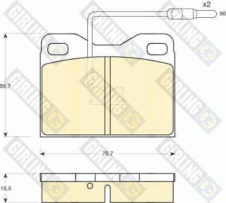 Girling 6109092 - Brake Pad Set, disc brake autospares.lv