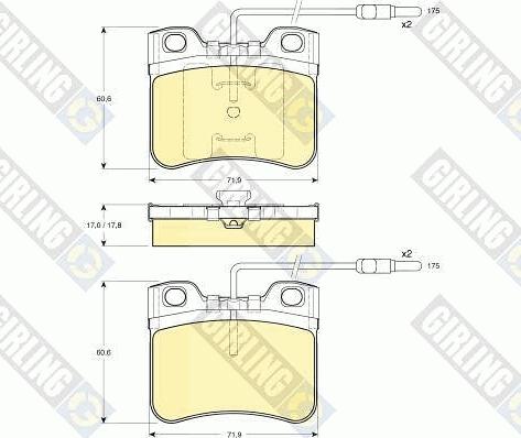 Girling 6109062 - Brake Pad Set, disc brake autospares.lv