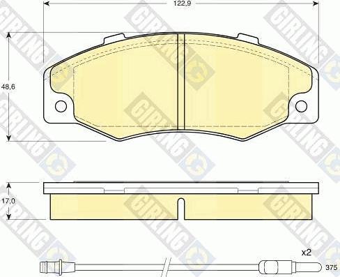 Girling 6109033 - Brake Pad Set, disc brake autospares.lv