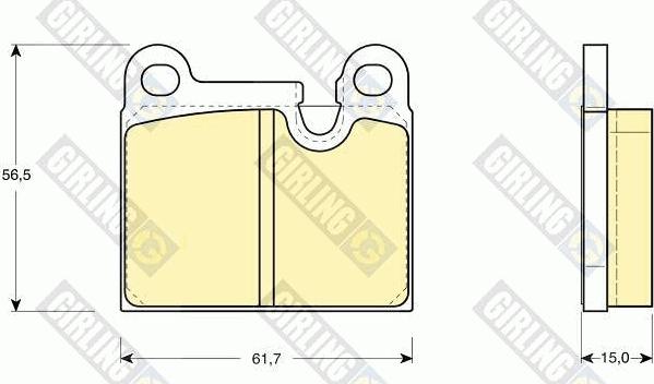 Girling 6109192 - Brake Pad Set, disc brake autospares.lv