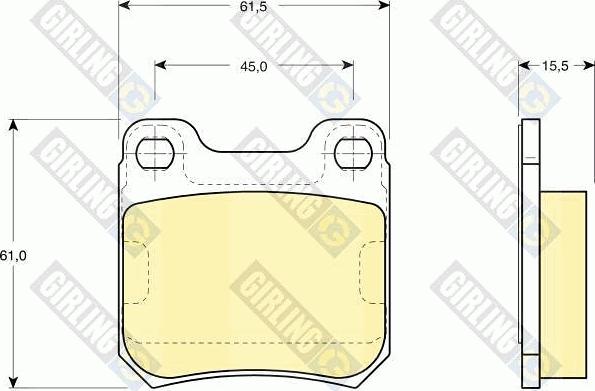 Girling 6109152 - Brake Pad Set, disc brake autospares.lv