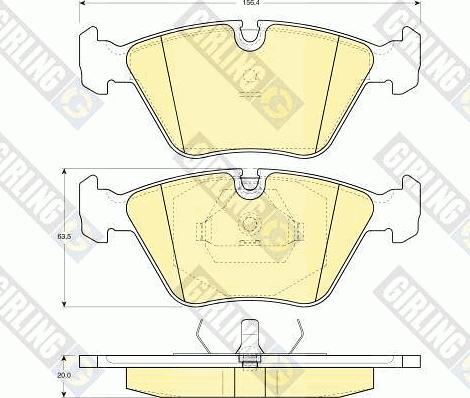 Girling 6109162 - Brake Pad Set, disc brake autospares.lv