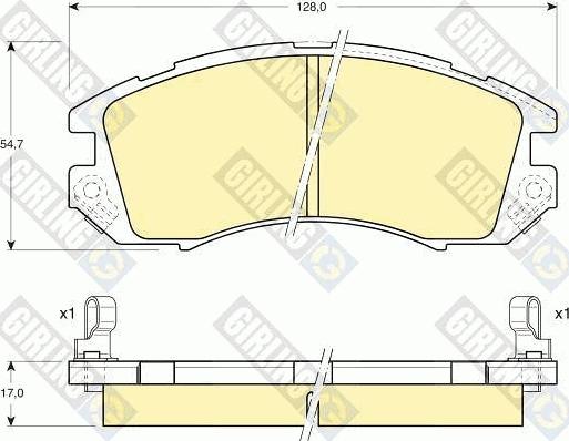 Girling 6109899 - Brake Pad Set, disc brake autospares.lv