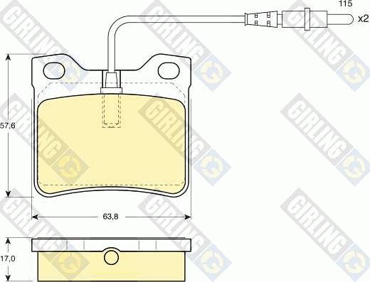 Girling 6109852 - Brake Pad Set, disc brake autospares.lv