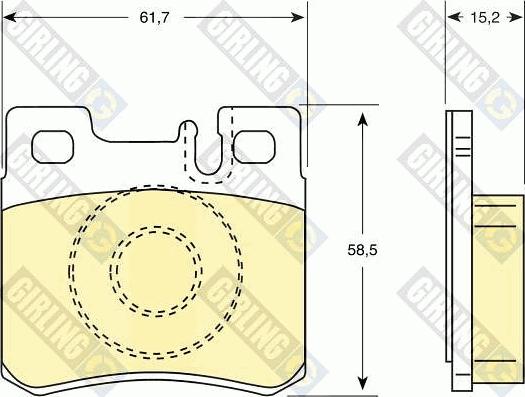 Girling 6109872 - Brake Pad Set, disc brake autospares.lv