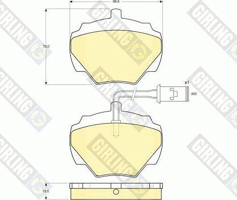 Girling 6109766 - Brake Pad Set, disc brake autospares.lv