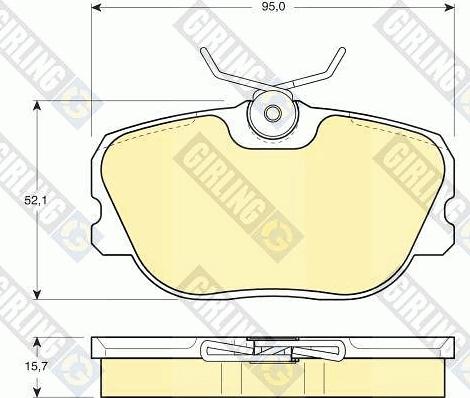 Girling 6104931 - Brake Pad Set, disc brake autospares.lv