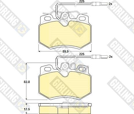 Girling 6104461 - Brake Pad Set, disc brake autospares.lv