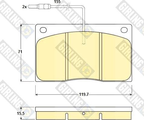 Girling 6104431 - Brake Pad Set, disc brake autospares.lv