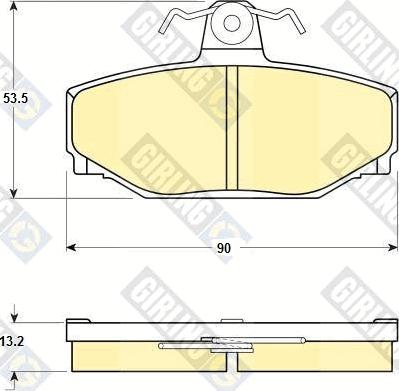 Girling 6104421 - Brake Pad Set, disc brake autospares.lv