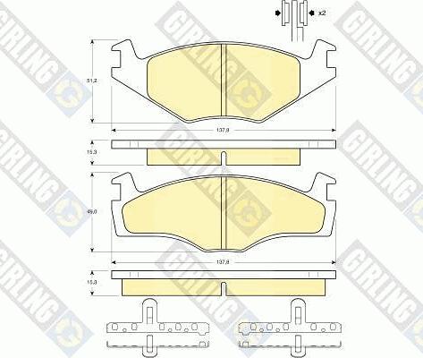 Girling 6104595 - Brake Pad Set, disc brake autospares.lv