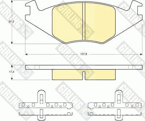 Girling 6104635 - Brake Pad Set, disc brake autospares.lv