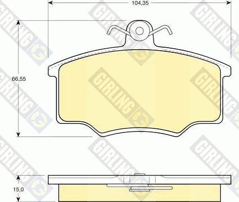 Girling 6104031 - Brake Pad Set, disc brake autospares.lv