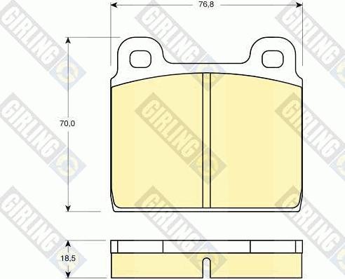 Girling 6104072 - Brake Pad Set, disc brake autospares.lv