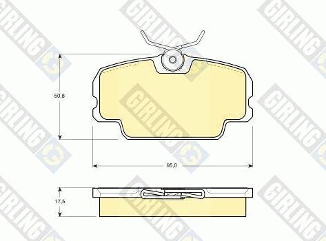 Girling 6104341 - Brake Pad Set, disc brake autospares.lv