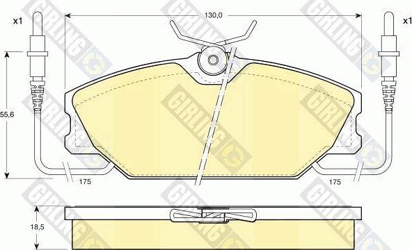 Girling 6104251 - Brake Pad Set, disc brake autospares.lv