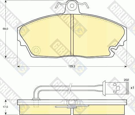 Girling 6104791 - Brake Pad Set, disc brake autospares.lv