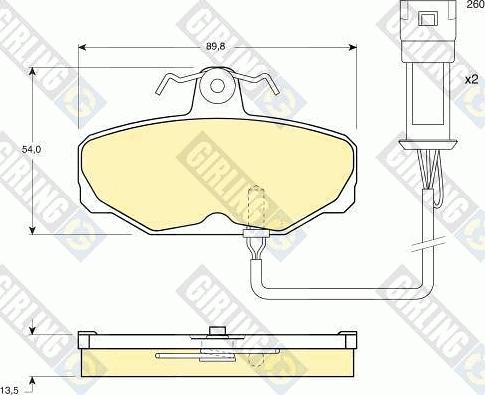 Girling 6104711 - Brake Pad Set, disc brake autospares.lv