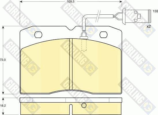 Girling 6104789 - Brake Pad Set, disc brake autospares.lv