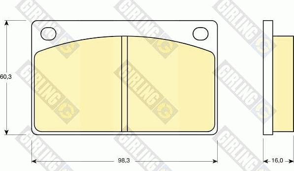 Girling 6105761 - Brake Pad Set, disc brake autospares.lv