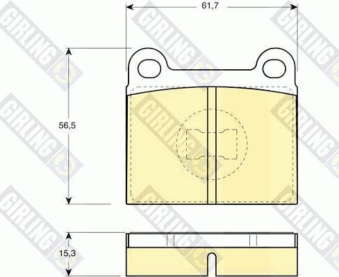 Girling 6106482 - Brake Pad Set, disc brake autospares.lv