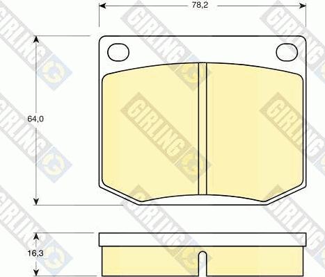 Girling 6106371 - Brake Pad Set, disc brake autospares.lv