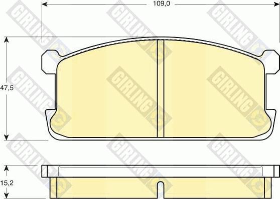 Girling 6101949 - Brake Pad Set, disc brake autospares.lv