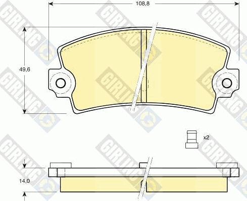 Girling 6101493 - Brake Pad Set, disc brake autospares.lv