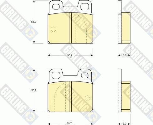 Girling 6101442 - Brake Pad Set, disc brake autospares.lv