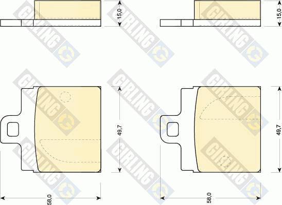 Girling 6101432 - Brake Pad Set, disc brake autospares.lv