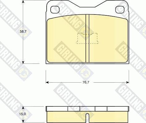 Girling 6101592 - Brake Pad Set, disc brake autospares.lv