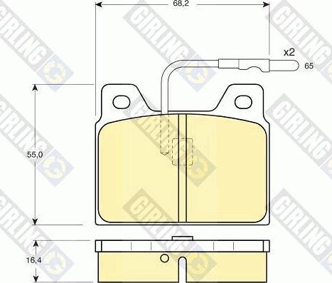 Girling 6101561 - Brake Pad Set, disc brake autospares.lv