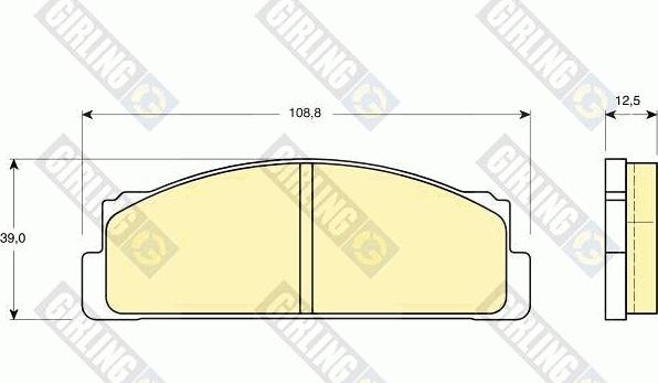 Girling 6101053 - Brake Pad Set, disc brake autospares.lv