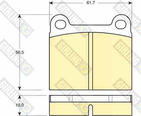 Girling 6101012 - Brake Pad Set, disc brake autospares.lv