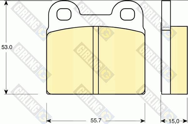 Girling 6101022 - Brake Pad Set, disc brake autospares.lv