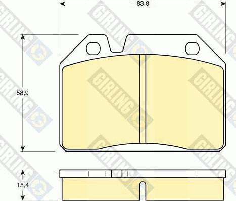 Girling 6101193 - Brake Pad Set, disc brake autospares.lv