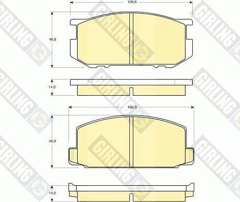 Girling 6101819 - Brake Pad Set, disc brake autospares.lv