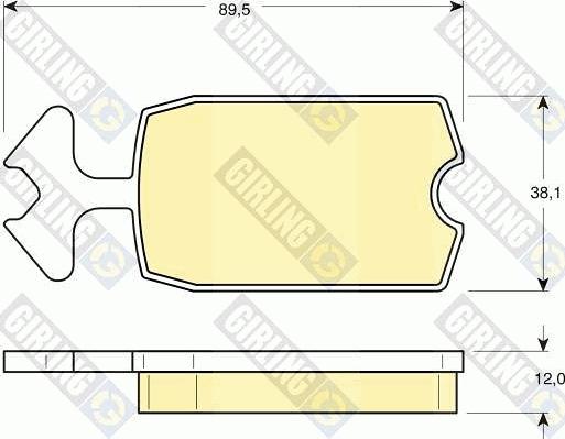 Girling 6101279 - Brake Pad Set, disc brake autospares.lv