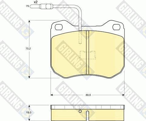 Girling 6101732 - Brake Pad Set, disc brake autospares.lv