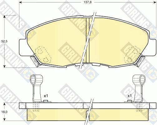 Girling 6108949 - Brake Pad Set, disc brake autospares.lv