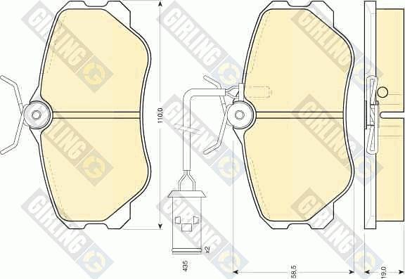 Girling 6108641 - Brake Pad Set, disc brake autospares.lv