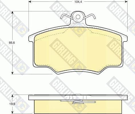 Girling 6108631 - Brake Pad Set, disc brake autospares.lv