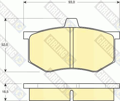 Girling 6108011 - Brake Pad Set, disc brake autospares.lv