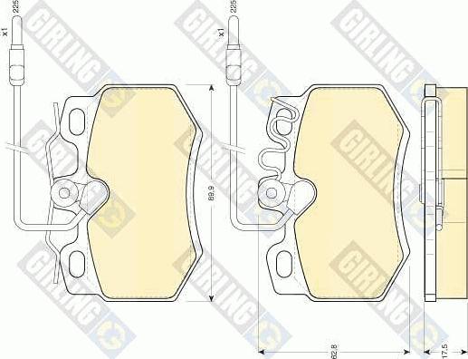 Girling 6108081 - Brake Pad Set, disc brake autospares.lv