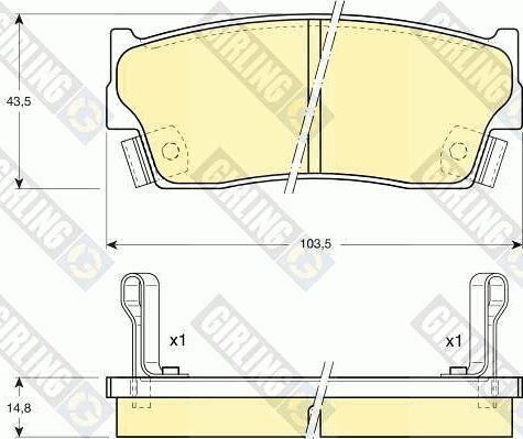 Girling 6108859 - Brake Pad Set, disc brake autospares.lv