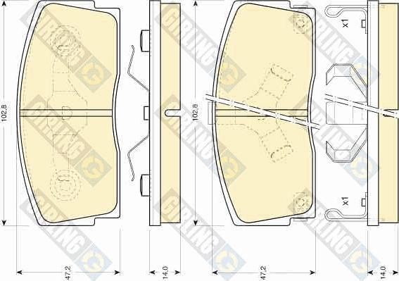 Girling 6108869 - Brake Pad Set, disc brake autospares.lv