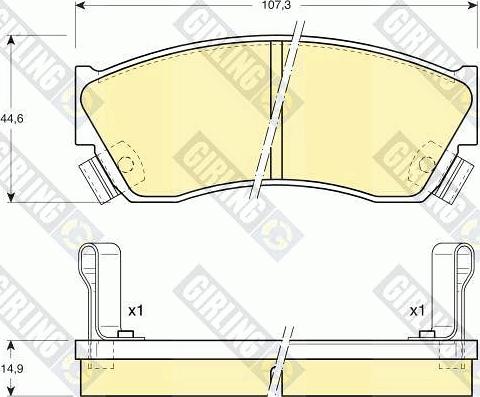 Girling 6108839 - Brake Pad Set, disc brake autospares.lv