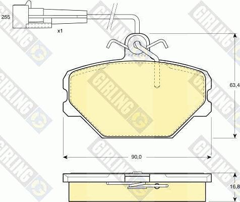 Girling 6108331 - Brake Pad Set, disc brake autospares.lv