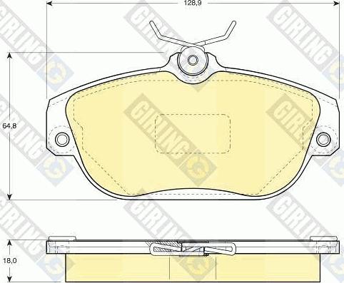 Girling 6108371 - Brake Pad Set, disc brake autospares.lv